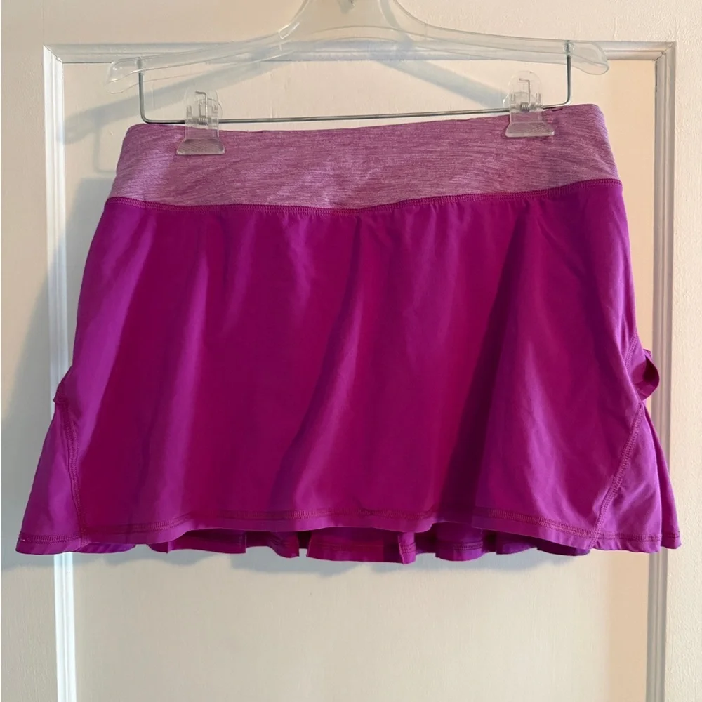 Lululemon Pace Setter Tennis Skirt Ultra Violet / Heathered Ultra Violet Size 6